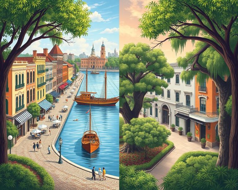 Savannah Riverfront vs Historic District